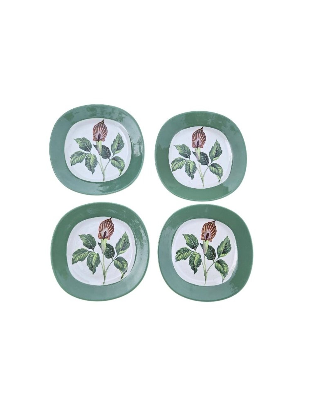 4 Taylor Smith Taylor TST Conversation Jack In The Pulpit Bread Plates King O'De